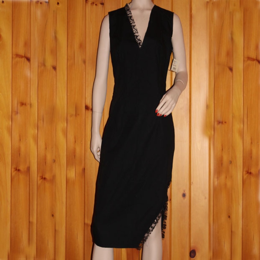Jean Colonna Black Cotton Dress NWT